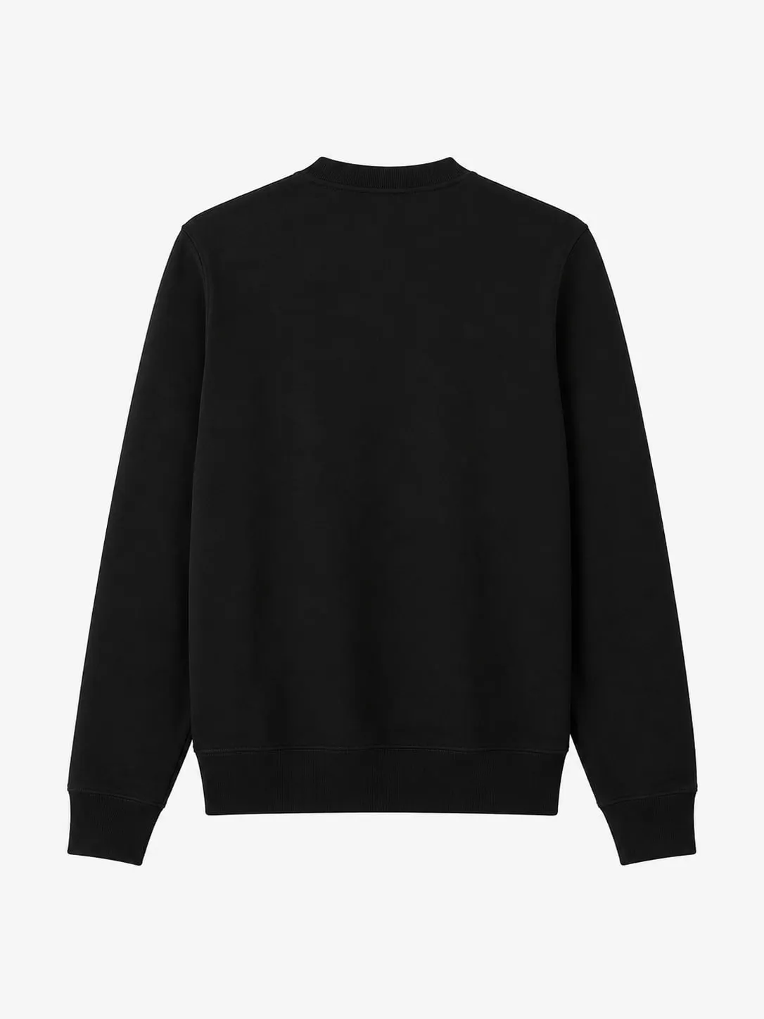 Buzo Lacoste Classic Printed Crew Neck negro, vista de espalda lisa sin estampado